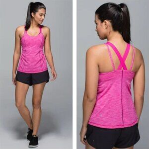 Lululemon Run For Gold Tank Heathered Jewelled Magenta Regal Plum 4